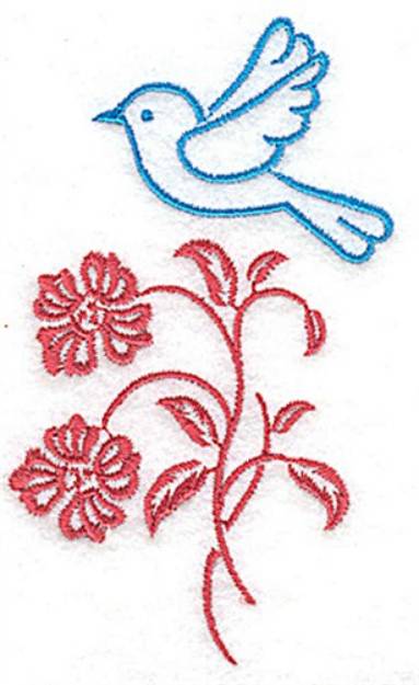 Picture of Sweet Bluebird Machine Embroidery Design