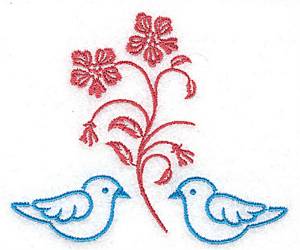 Picture of Bluebirds Machine Embroidery Design