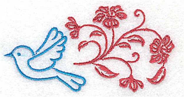 Picture of Bird In Flight Machine Embroidery Design