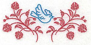 Picture of Bluebird In The Middle Machine Embroidery Design