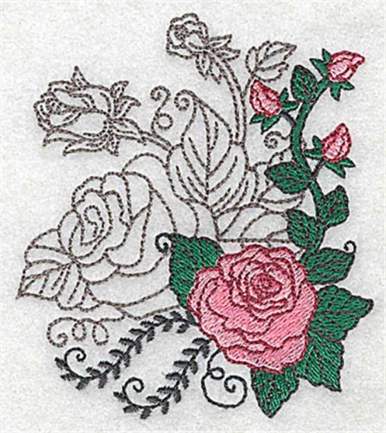 Picture of Lovely Roses Machine Embroidery Design