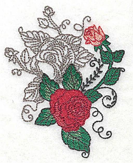 Picture of Rosey Duet Machine Embroidery Design