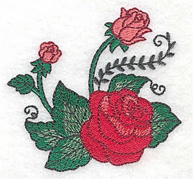 Picture of Lovely Roses Machine Embroidery Design