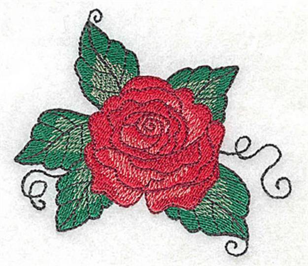 Picture of Rose Bloom Machine Embroidery Design
