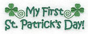 Picture of First St. Patricks Day Machine Embroidery Design