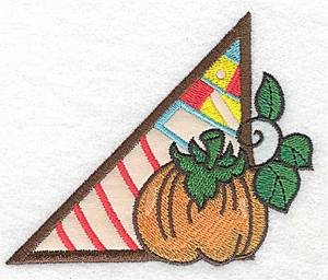 Picture of Corner Pumpkin Machine Embroidery Design