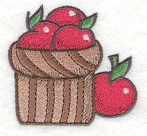 Picture of Basket Of Apples Machine Embroidery Design