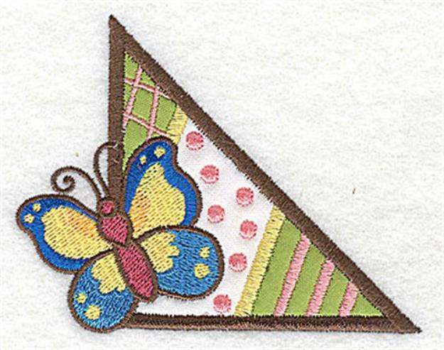 Picture of Corner Butterfly Applique Machine Embroidery Design