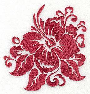 Picture of Stencil Hibiscus Machine Embroidery Design