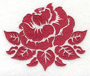 Picture of Rose Stencil Machine Embroidery Design