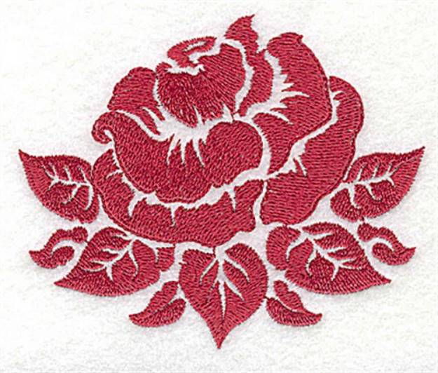 Picture of Rose Stencil Machine Embroidery Design