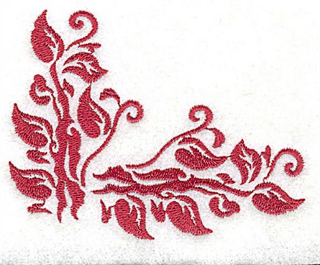 Picture of Leafy Corner Machine Embroidery Design
