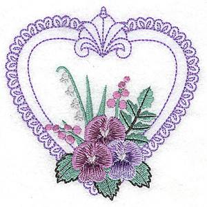 Picture of Lacy Heart Machine Embroidery Design