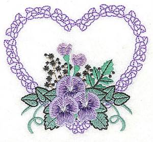 Picture of Heart Of Flowers Machine Embroidery Design