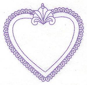 Picture of Lace Heart Machine Embroidery Design