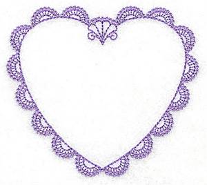 Picture of Scalloped Heart Machine Embroidery Design