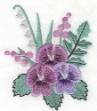 Picture of Pretty Pansies Machine Embroidery Design
