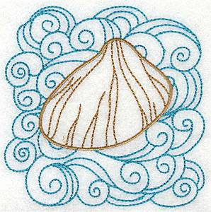 Picture of Clam In Water Machine Embroidery Design