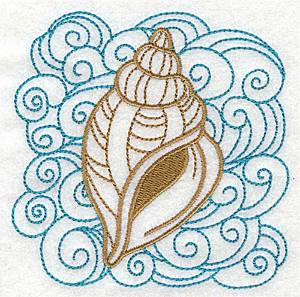 Picture of Drill Shell WIth Swirls Machine Embroidery Design