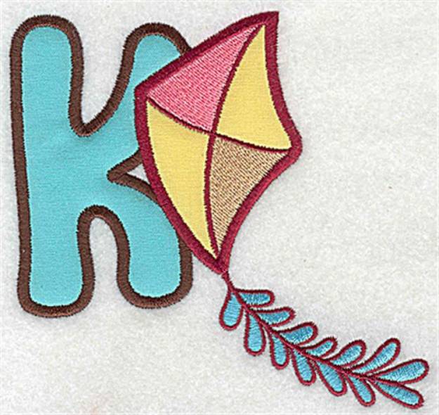Picture of Letter Applique - K Machine Embroidery Design