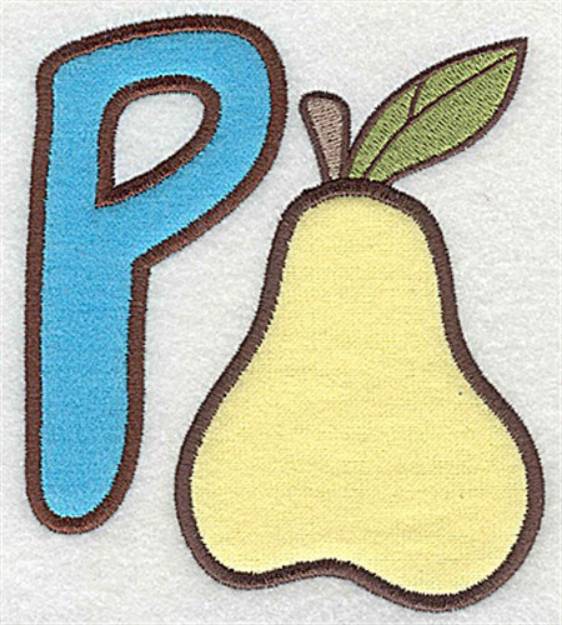 Picture of Letter Applique - P Machine Embroidery Design