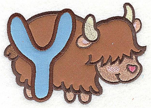 Picture of Letter Applique - Y Machine Embroidery Design