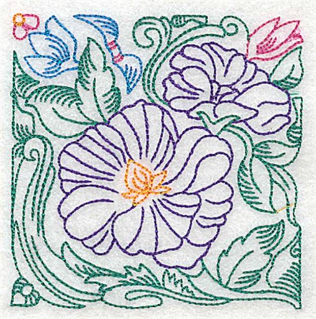 Picture of Flower Outlines Machine Embroidery Design
