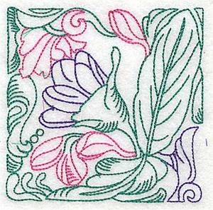 Picture of Floral Vine Outline Machine Embroidery Design