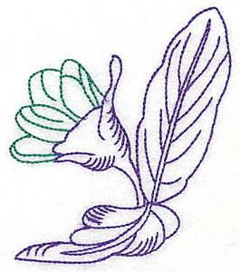 Picture of Tropical Flower Bud Machine Embroidery Design