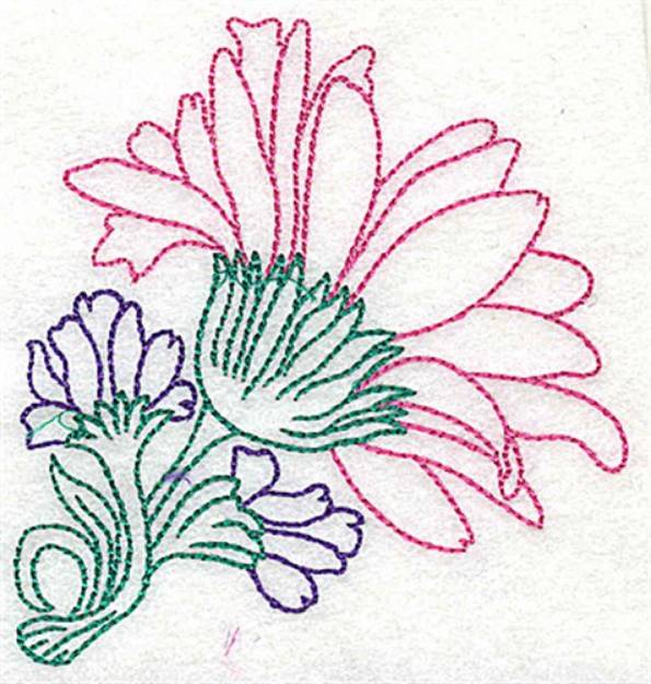 Picture of Tropical Mum Machine Embroidery Design