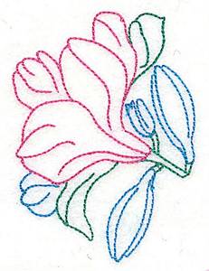 Picture of Tuberose Outline Machine Embroidery Design