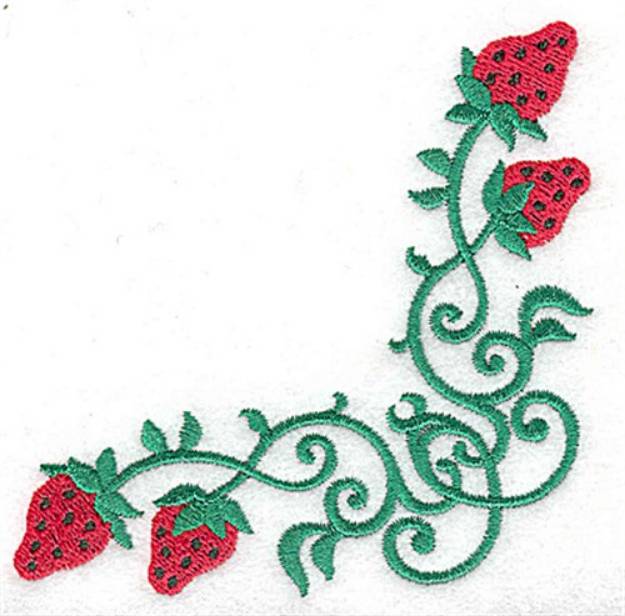 Picture of Strawberry corner Machine Embroidery Design