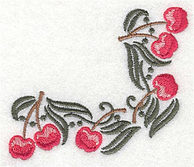 Picture of Cherry corner Machine Embroidery Design