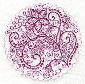 Picture of Whimsical Flowers J Machine Embroidery Design