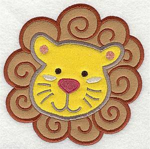 Picture of Applique Lion head Machine Embroidery Design
