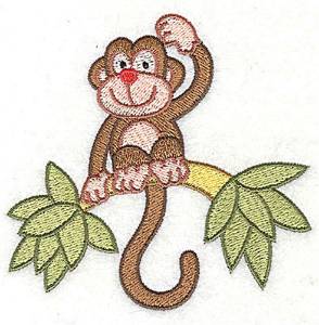 Picture of Monkey On Limb Machine Embroidery Design