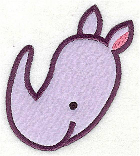 Picture of Rhinoceros Head Applique Machine Embroidery Design