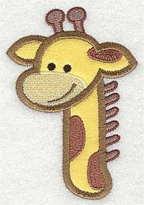 Picture of Giraffe Head Applique Machine Embroidery Design