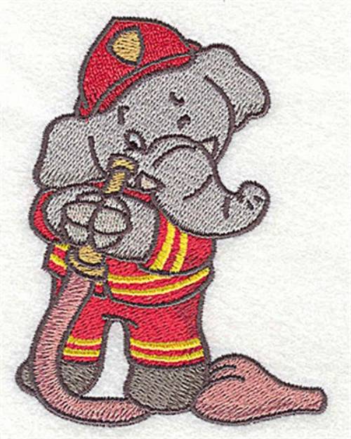 Picture of Fireman Elephant Machine Embroidery Design