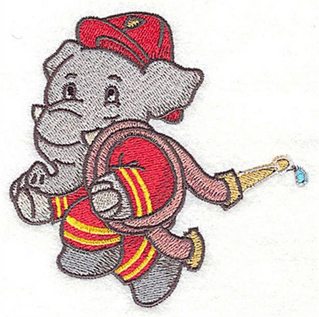Picture of Elephant With Hose Machine Embroidery Design