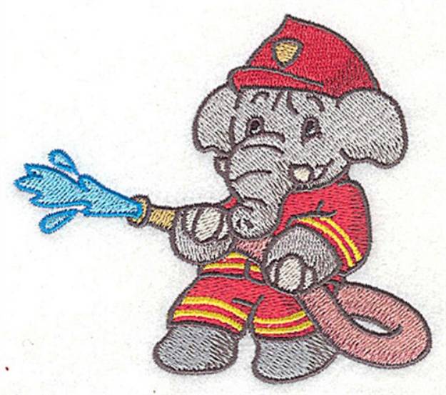 Picture of Elephant With Hose Machine Embroidery Design
