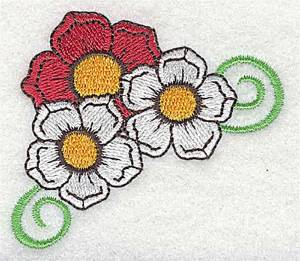 Picture of Flower Swirl Machine Embroidery Design