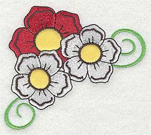 Picture of Applique Flowers Machine Embroidery Design