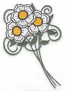 Picture of Flower Bouquet Machine Embroidery Design