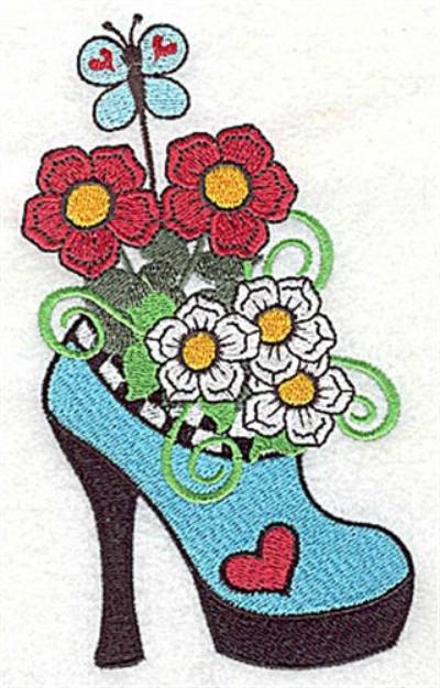 Picture of Butterfly Shoe Machine Embroidery Design