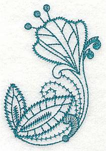 Picture of Stylized Floral Machine Embroidery Design