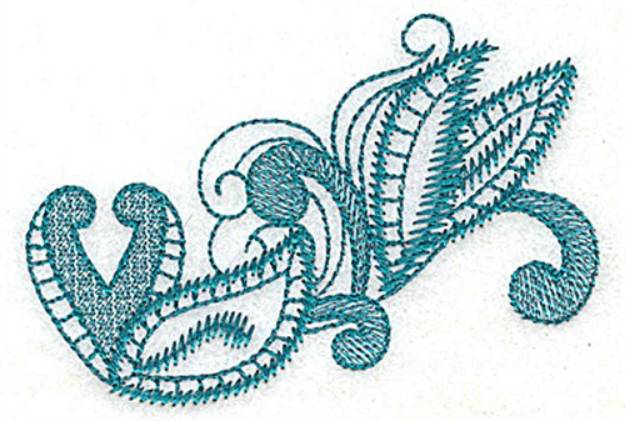 Picture of Leaf Decor Machine Embroidery Design