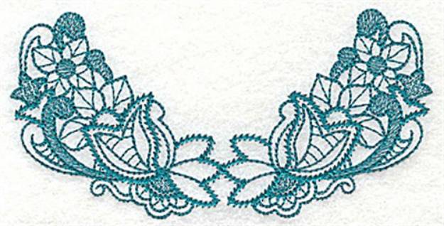 Picture of Floral Leaves Machine Embroidery Design