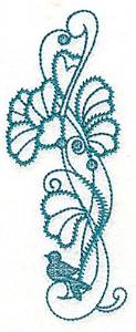 Picture of Flowers Bird Machine Embroidery Design