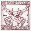 Picture of Redwork Mounted Buck Machine Embroidery Design